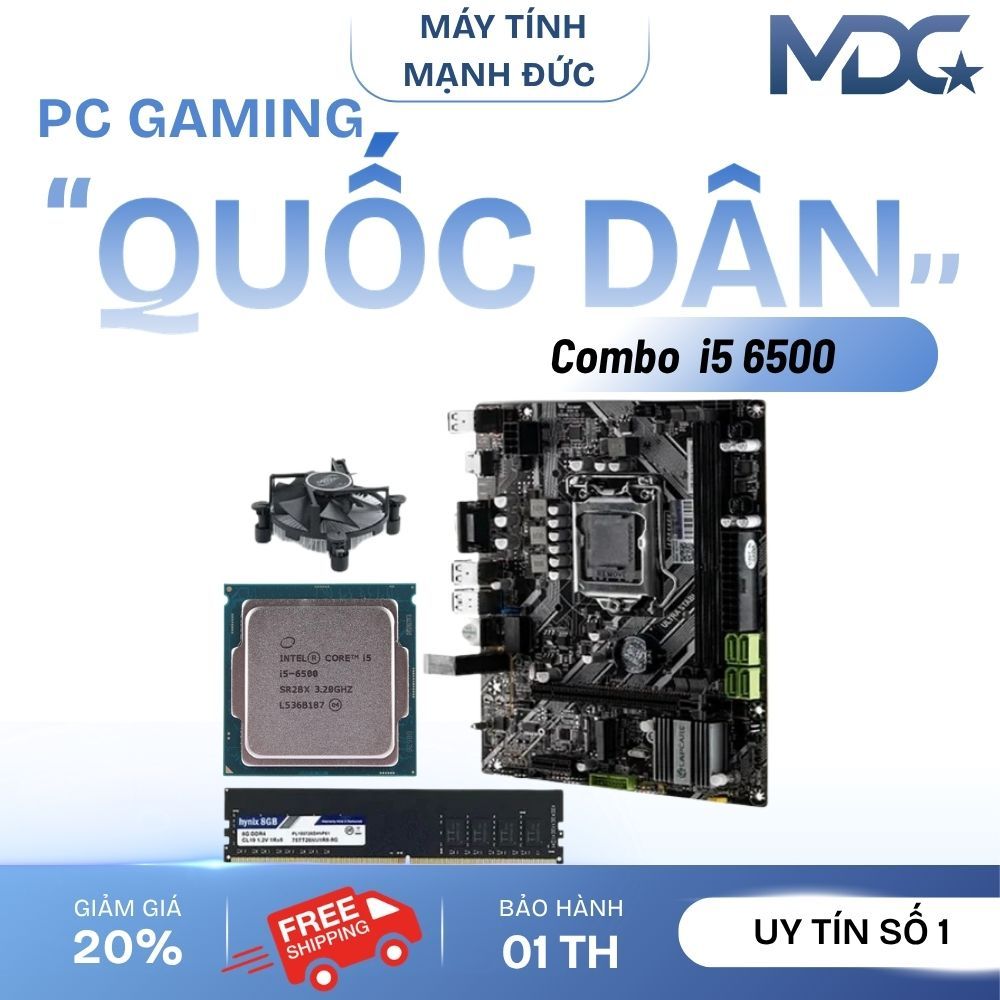 [Siêu Rẻ] Combo PC B150M Core i5 6500 RAM 8GB/16GB GTX 750 2GB SSD 120GB Chính Hãng